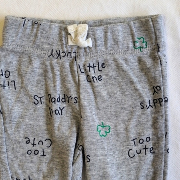 carter's st. patrick's day comfy joggers pants 3 months baby unisex - Picture 2 of 5